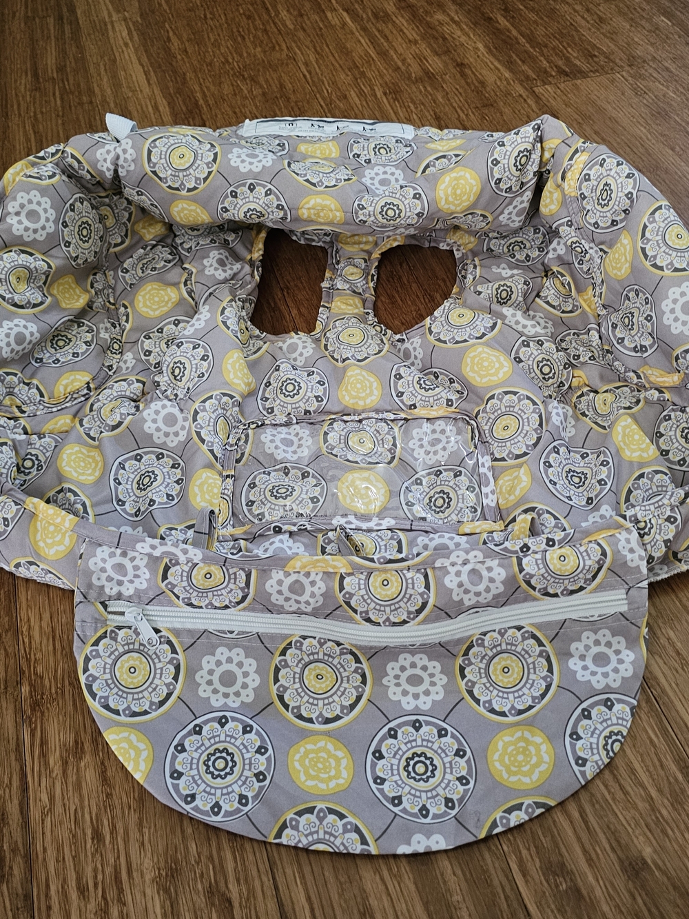 Boppy 2-in-1 Shopping Cart & High Chair Cover – Sunshine Gray & Yellow Medallion